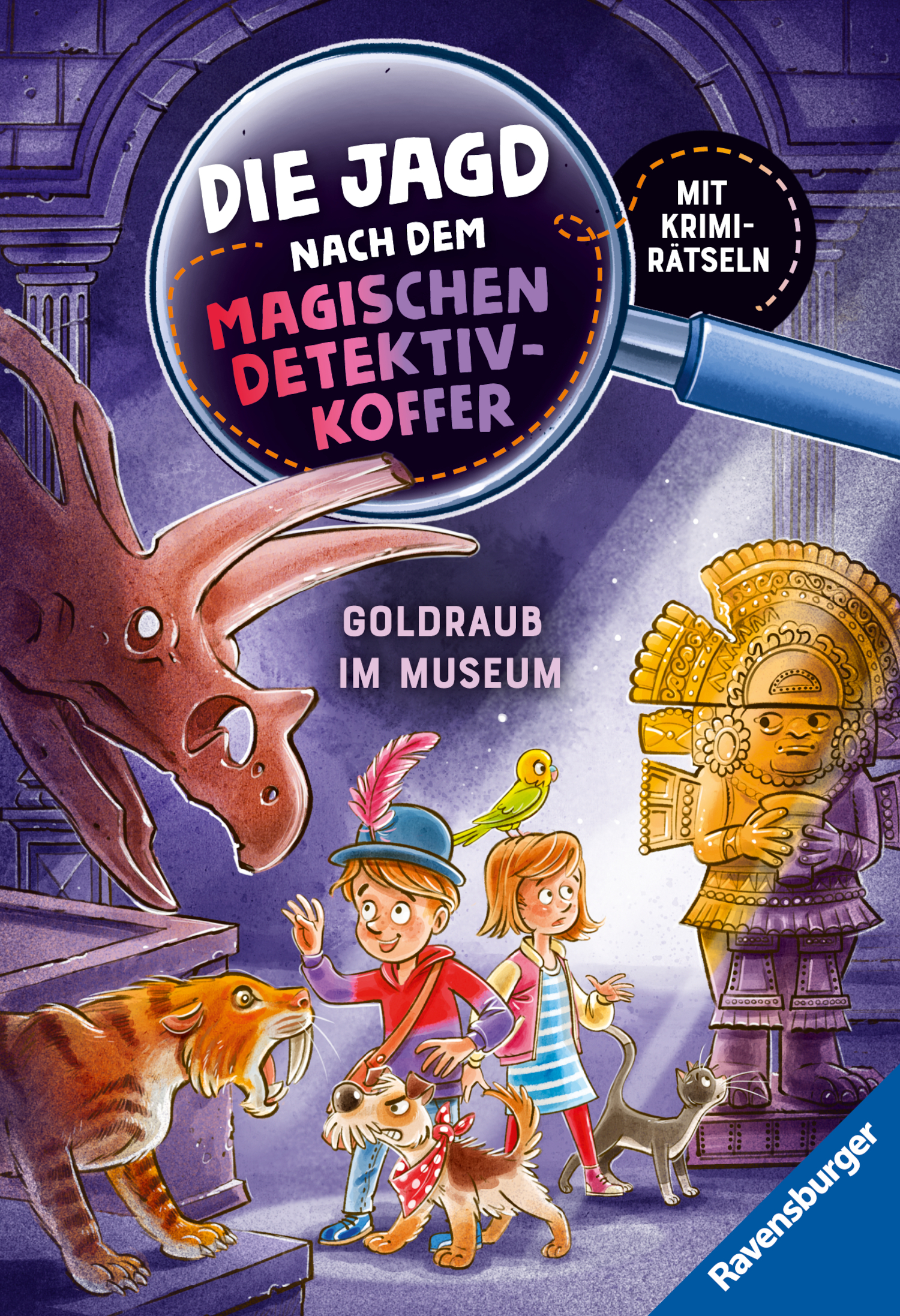 Cover "Die Jagd nach dem magischen Detektivkoffer. Goldraub im Museum" von Cally Stronk, Ravensburger Verlag